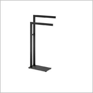 LINEA – TOALHEIRO DE PÉ COM 2 BRAÇOS PRETO ZACK
