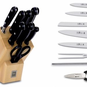 BLOCO DE FACAS COM TESOURA DE 8 PEÇAS ICEL