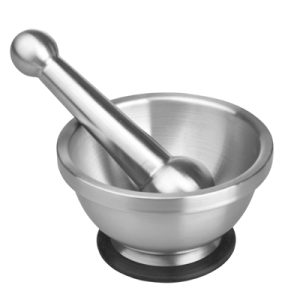 ALMOFARIZ EM AÇO INOX DE 19×12 CM IBILI