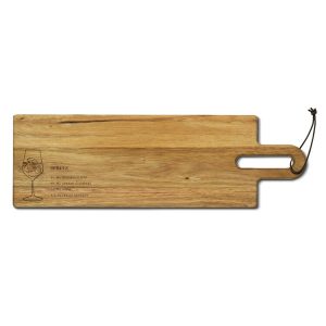 TÁBUA DE ACÁCIA RETANGULAR COM PEGA 50 x 13 CM WD