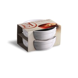 SET 2 PRATOS CRÈME BRULÉE 13 CM BRANCO FARINE EMILE HENRY