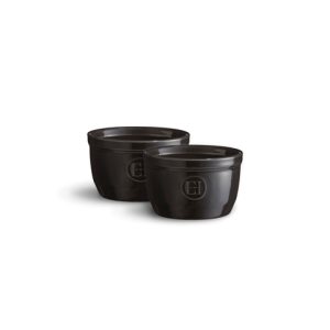 SET 2 RAMEKINS 9 CM PRETO FUSAIN EMILE HENRY