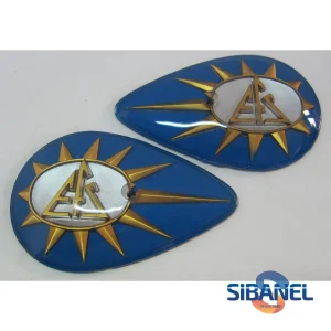 Emblemas deposito efs (par) â Fundo Azul