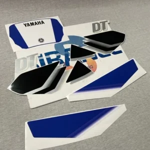 Kit autocolantes Yamaha DT 50 preto azul e branco